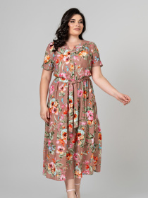 Сукня міді All Posa модель ap101949p-moko Сукня міді All Posa модель ap101949p-moko Фото