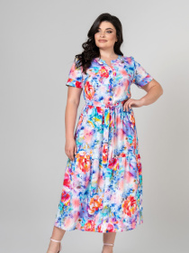 Сукня міді All Posa модель ap101949p-blakitnij Фото