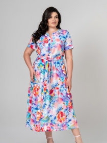 Сукня міді All Posa модель ap101949p-blakitnij Фото