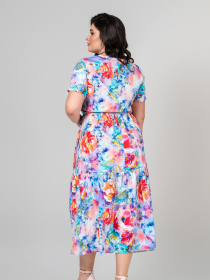 Сукня міді All Posa модель ap101949p-blakitnij Фото