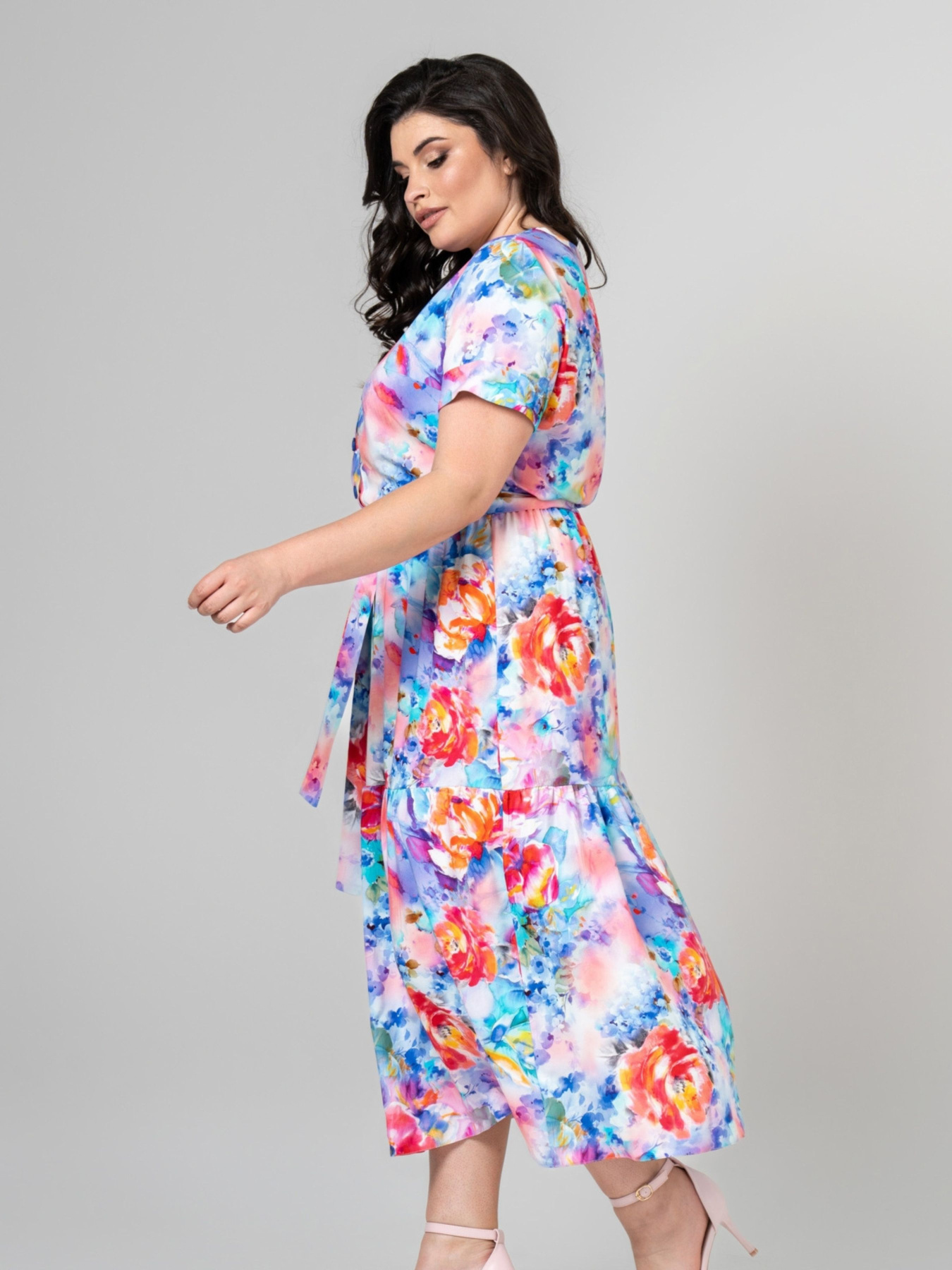 Платье миди All Posa модель ap101949p-blakitnij Фото