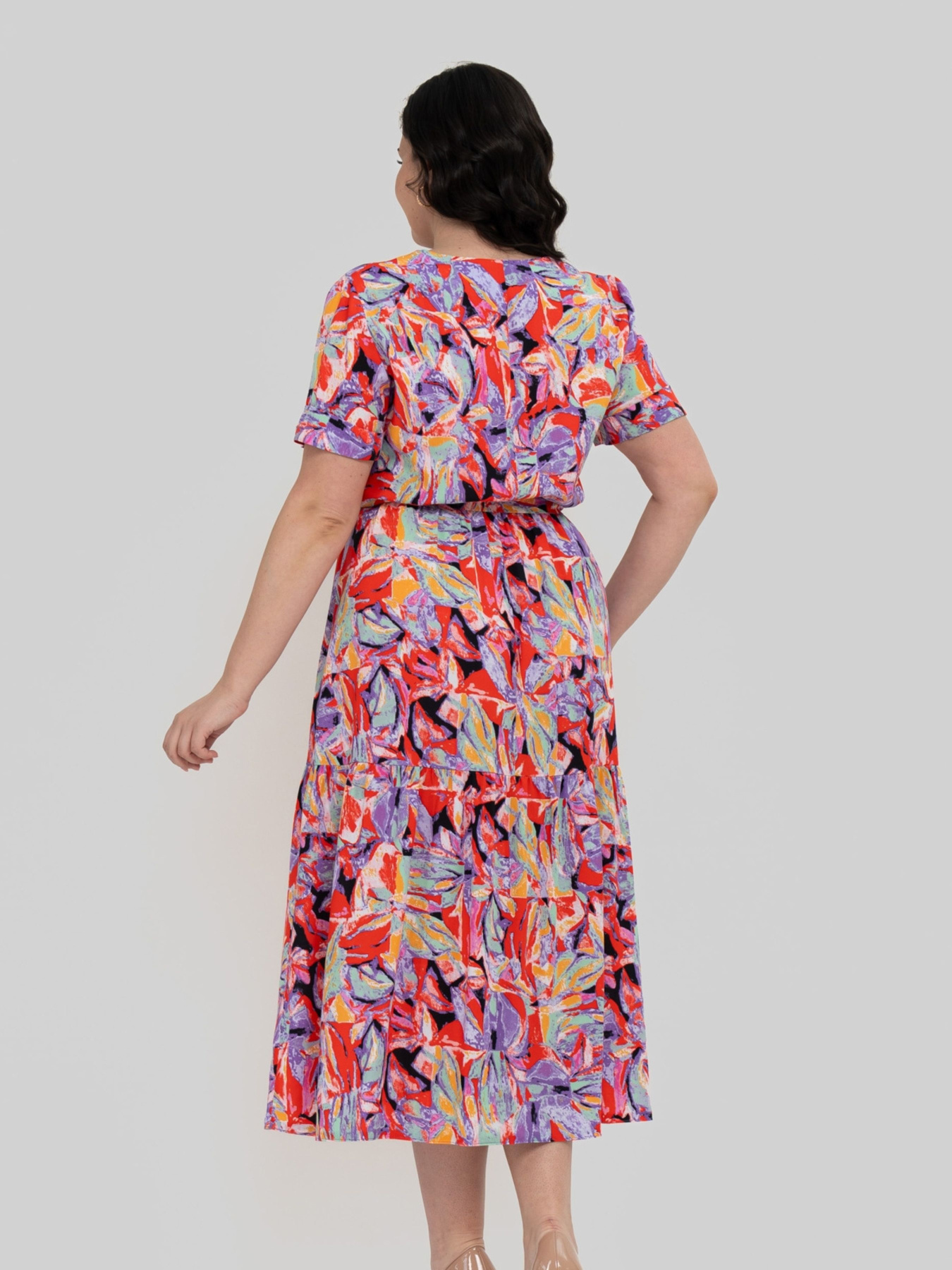 Сукня міді All Posa модель ap101949p-koral Фото