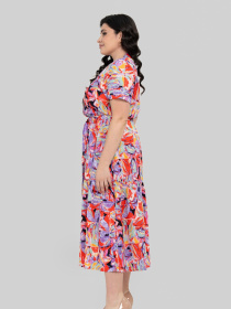 Сукня міді All Posa модель ap101949p-koral Сукня міді All Posa модель ap101949p-koral Фото