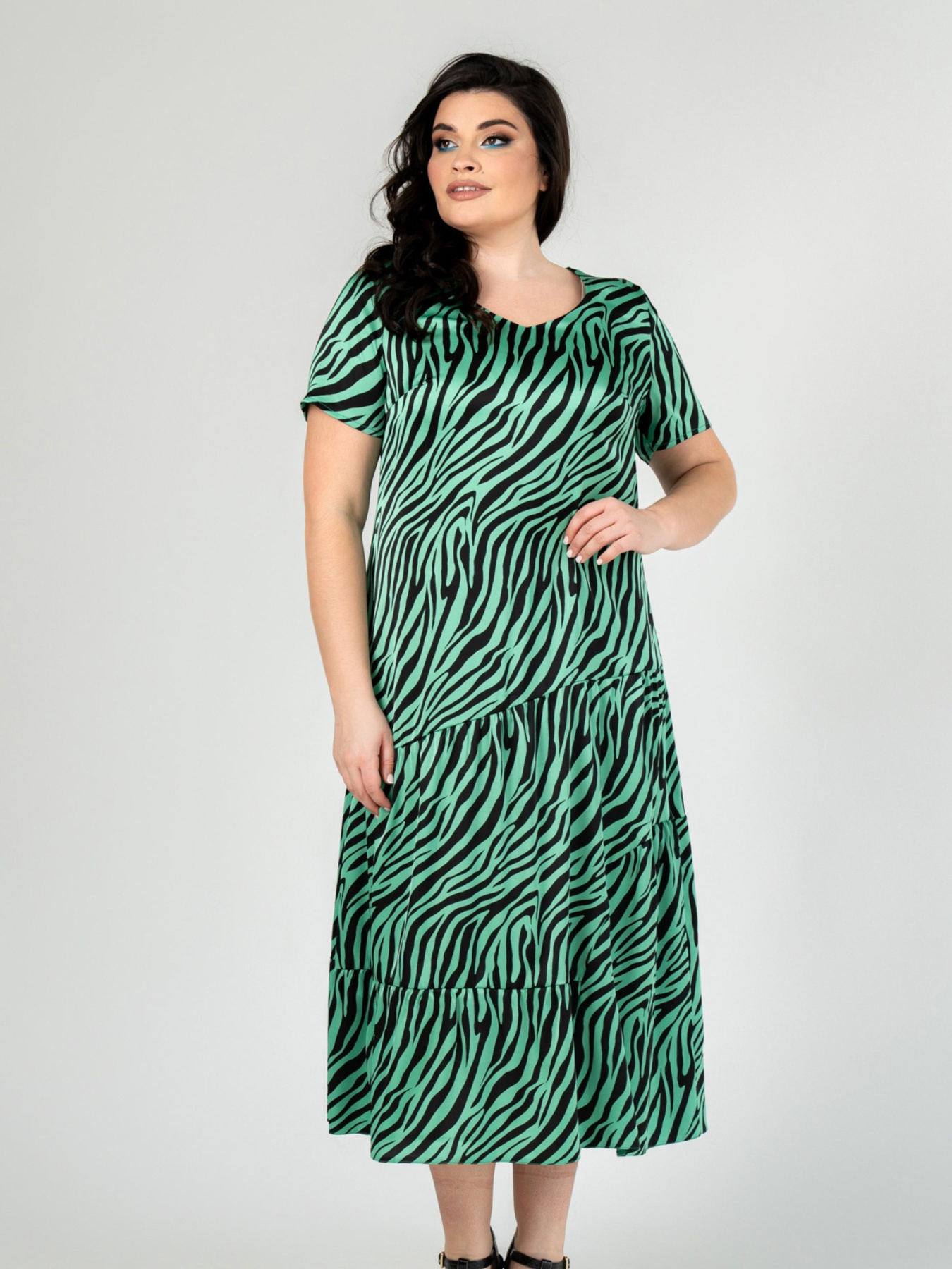 Платье миди All Posa модель ap101915p-salatovij Фото