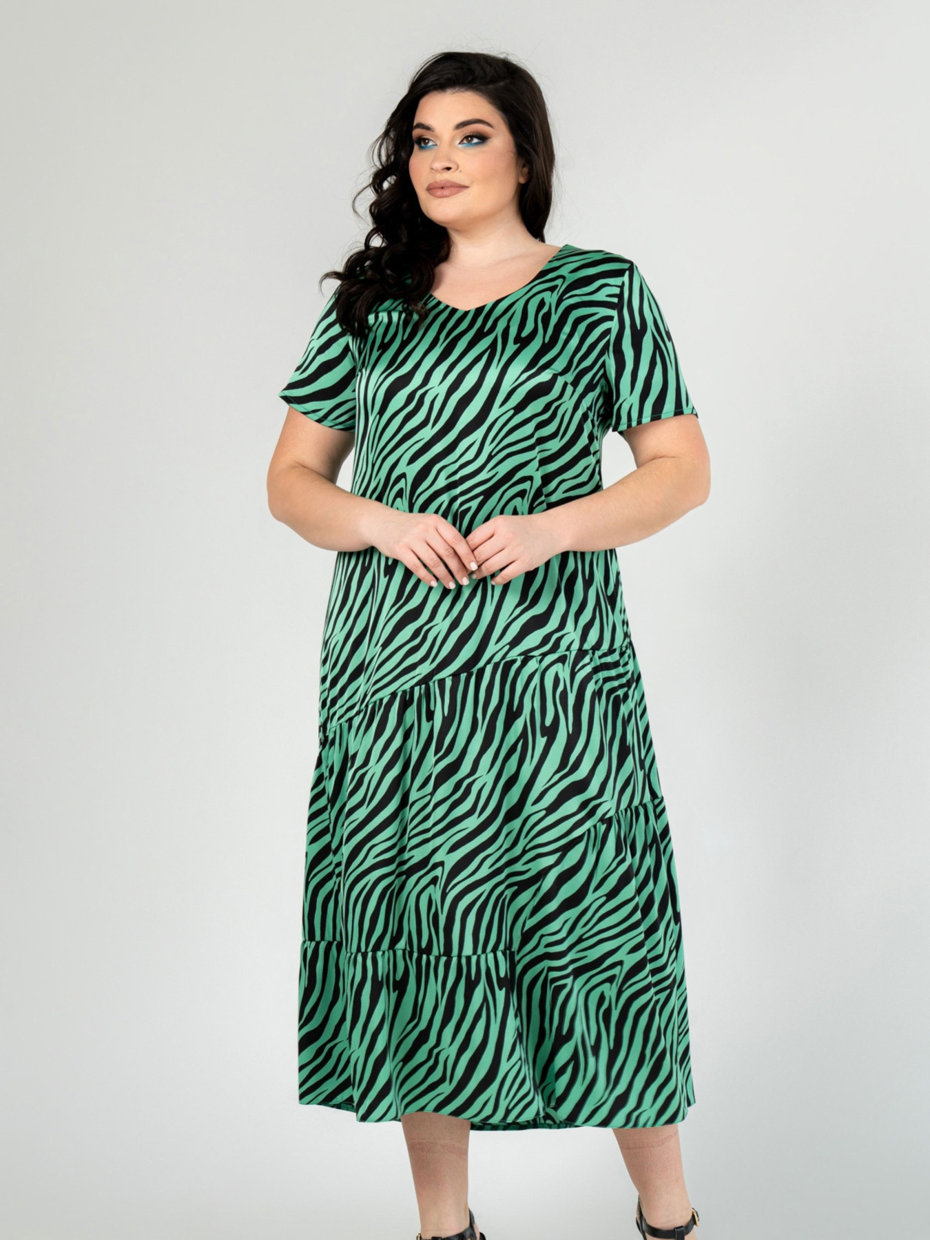 Платье миди All Posa модель ap101915p-salatovij Фото