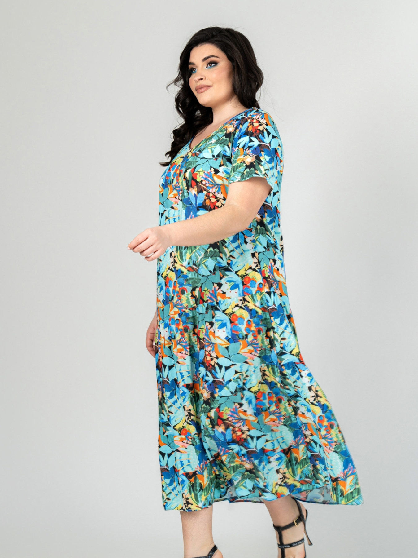 Платье миди All Posa модель ap101915p-listq Фото