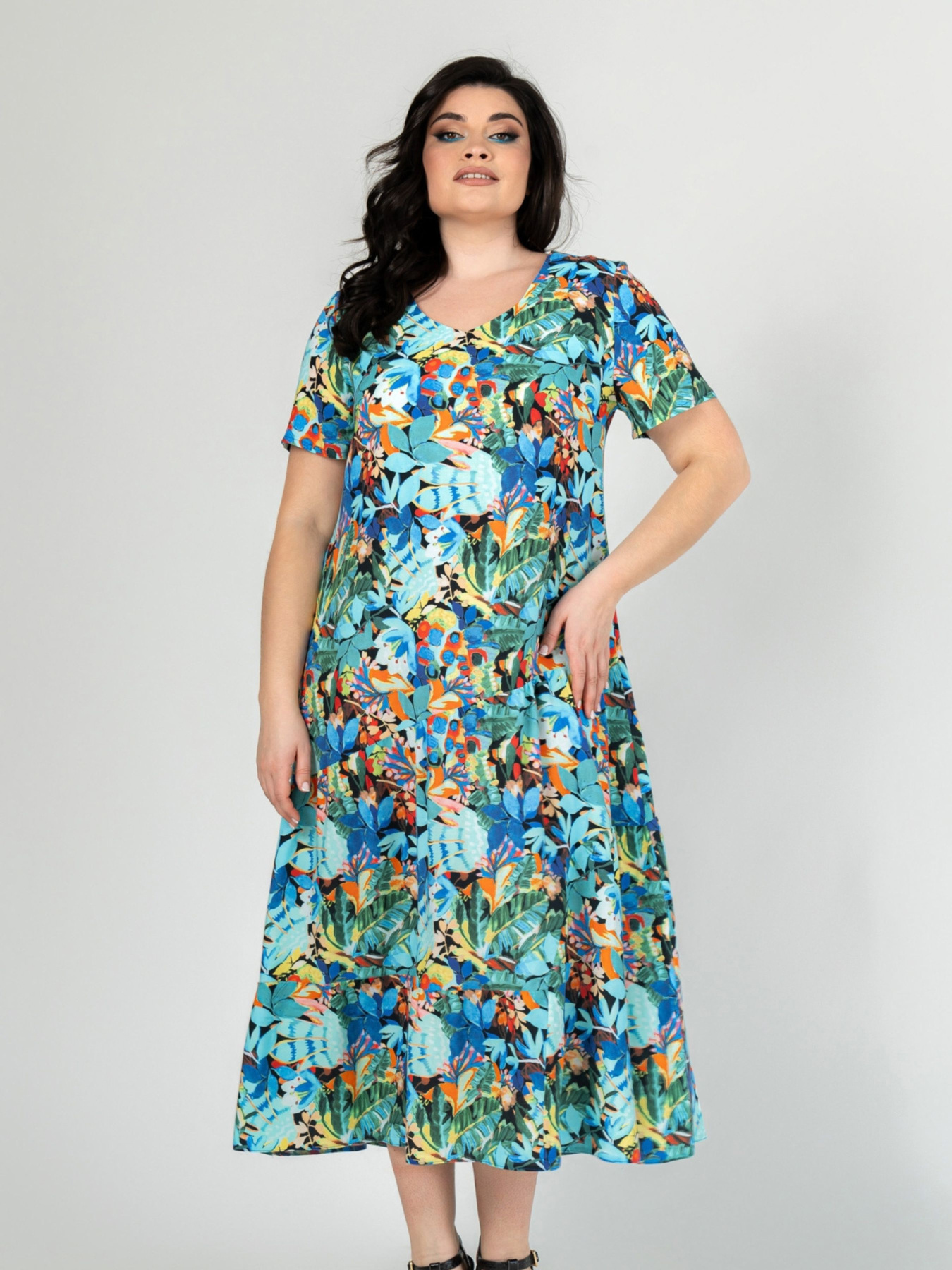 Сукня міді All Posa модель ap101915p-listq Фото