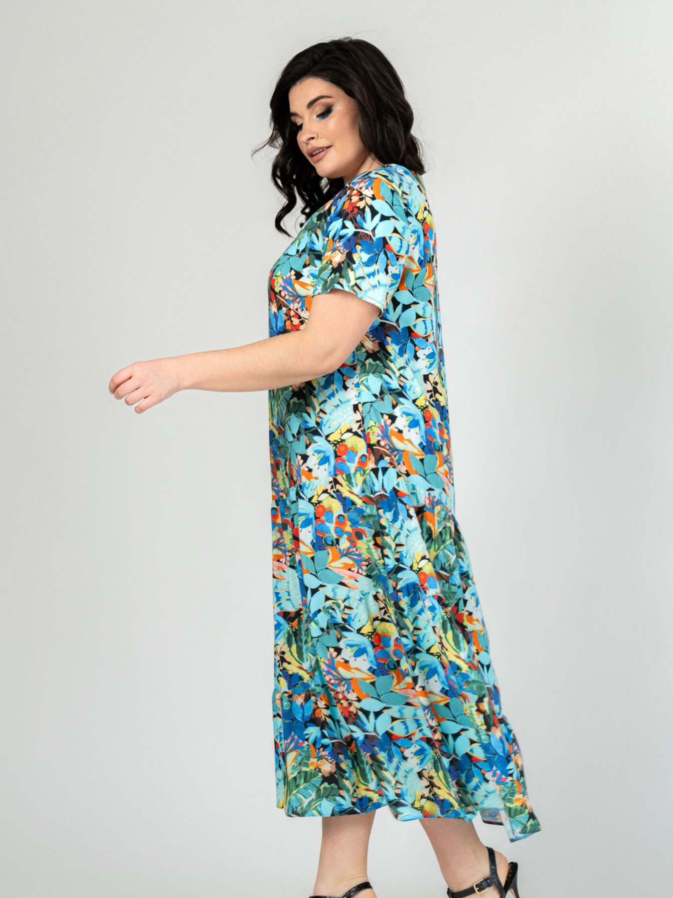 Сукня міді All Posa модель ap101915p-listq Фото