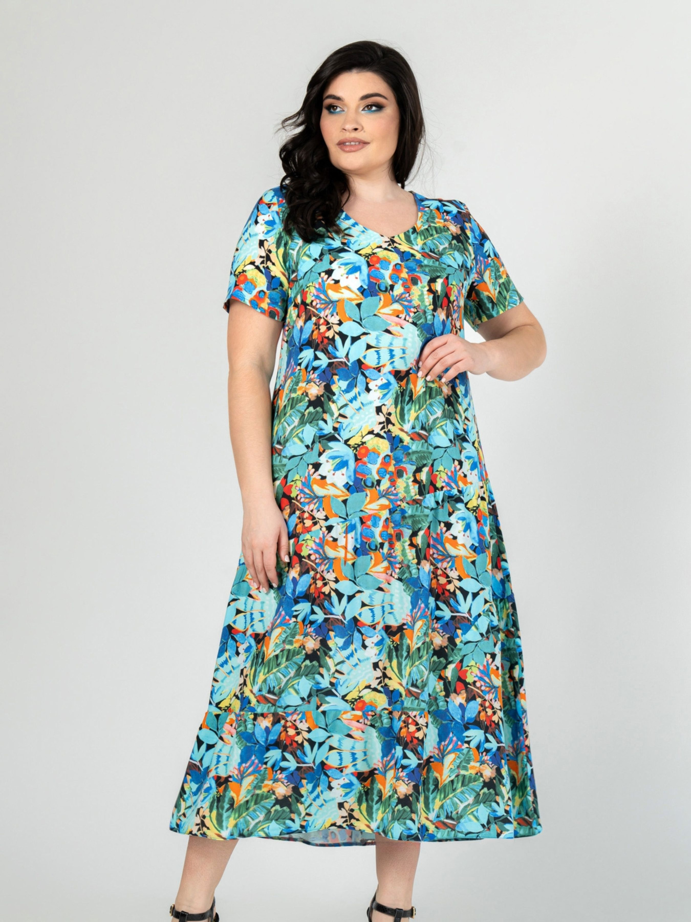 Сукня міді All Posa модель ap101915p-listq Фото