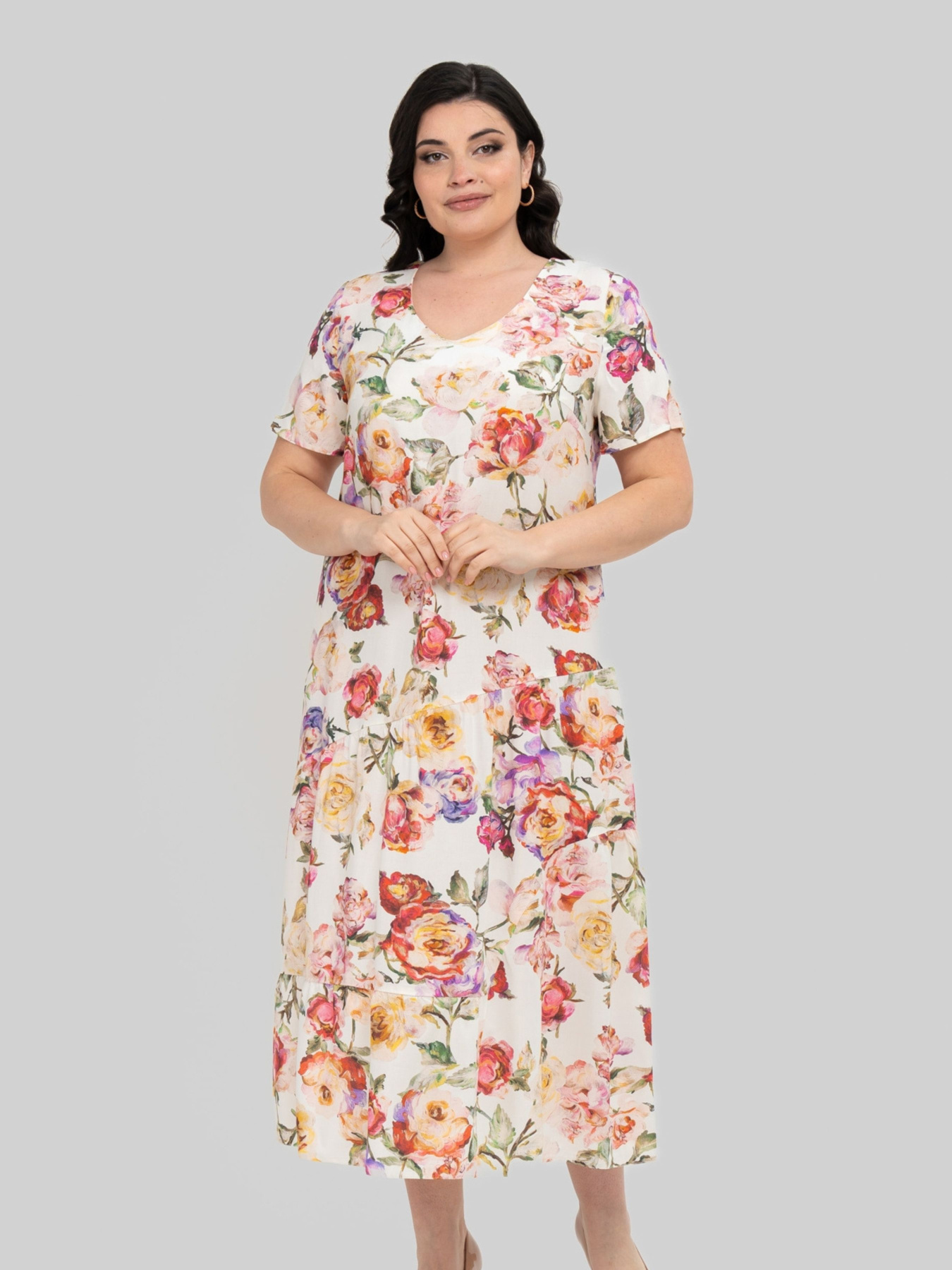 Сукня міді All Posa модель ap101915p-molochnij Фото