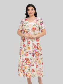 Сукня міді All Posa модель ap101915p-molochnij Фото