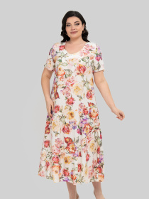 Платье миди All Posa модель ap101915p-molochnij Фото