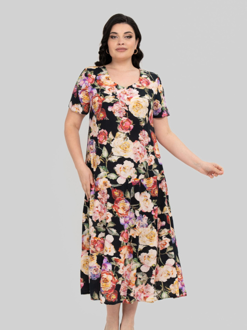 Платье миди All Posa модель ap101915p-chornij Фото