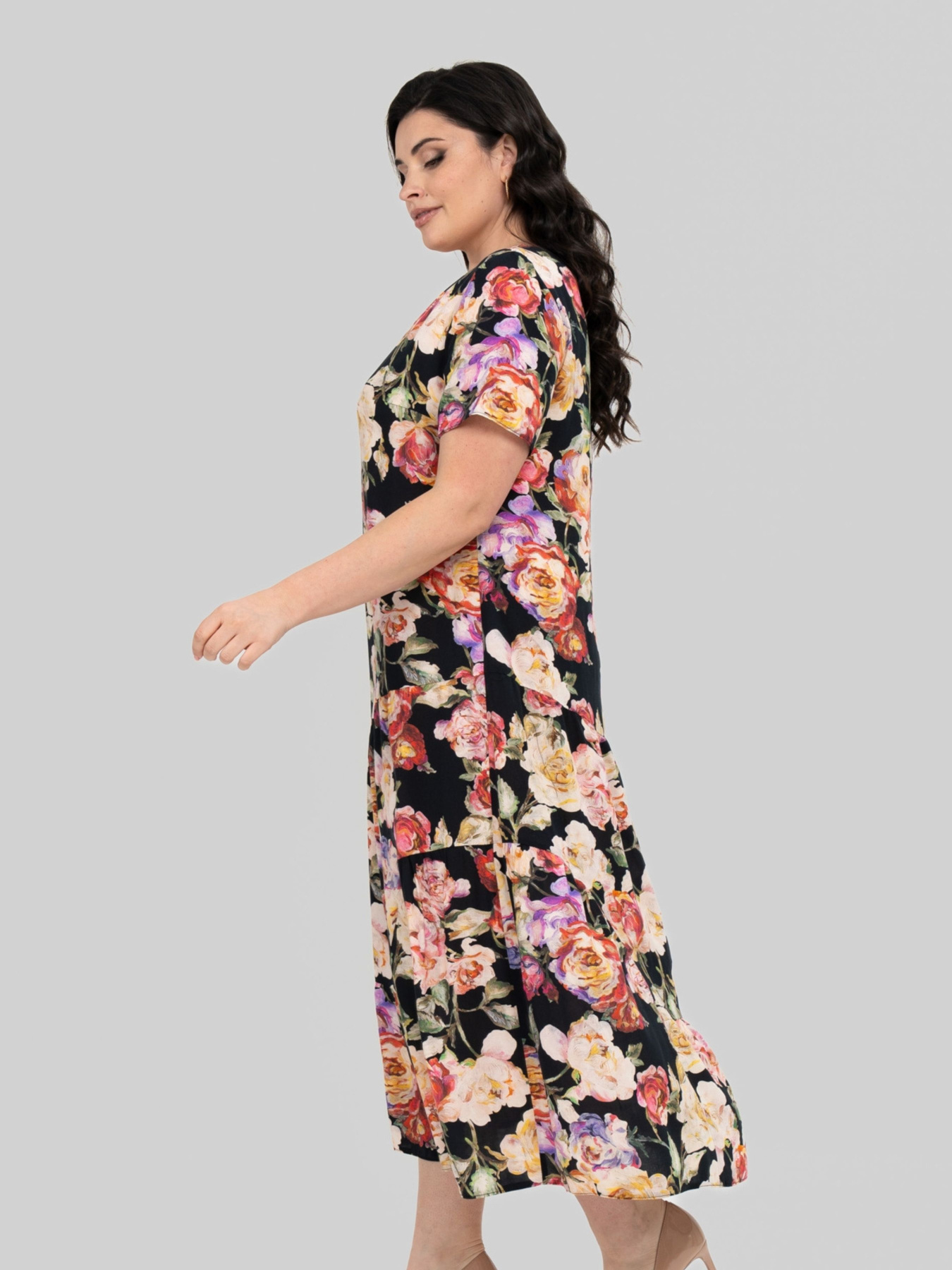 Платье миди All Posa модель ap101915p-chornij Фото