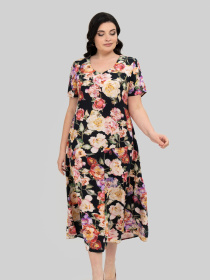 Платье миди All Posa модель ap101915p-chornij Фото