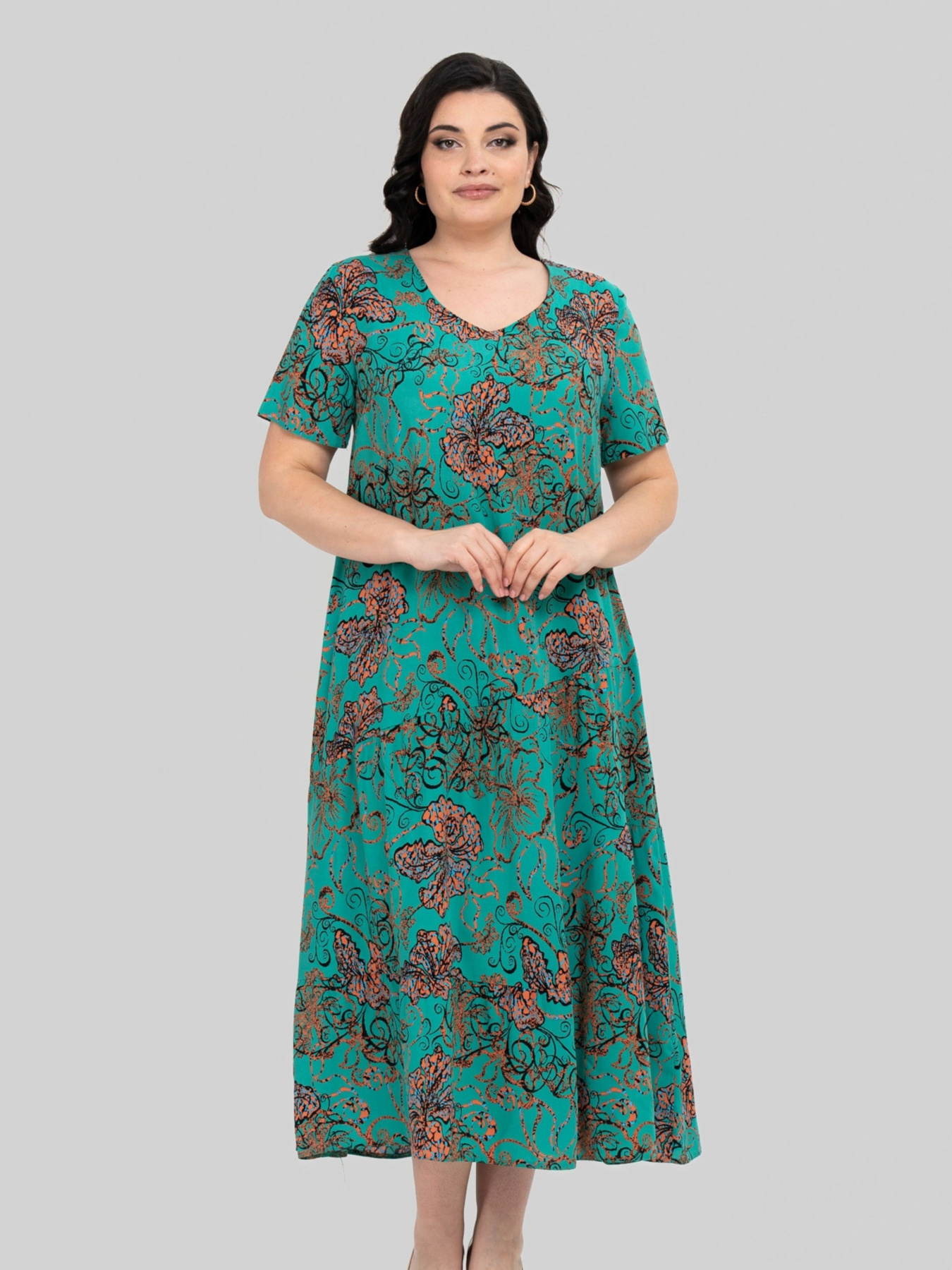 Платье миди All Posa модель ap101915p-zelenij Фото