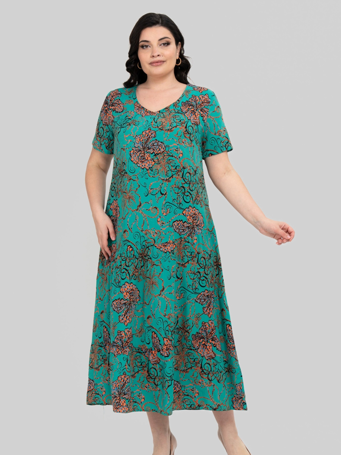 Платье миди All Posa модель ap101915p-zelenij Фото