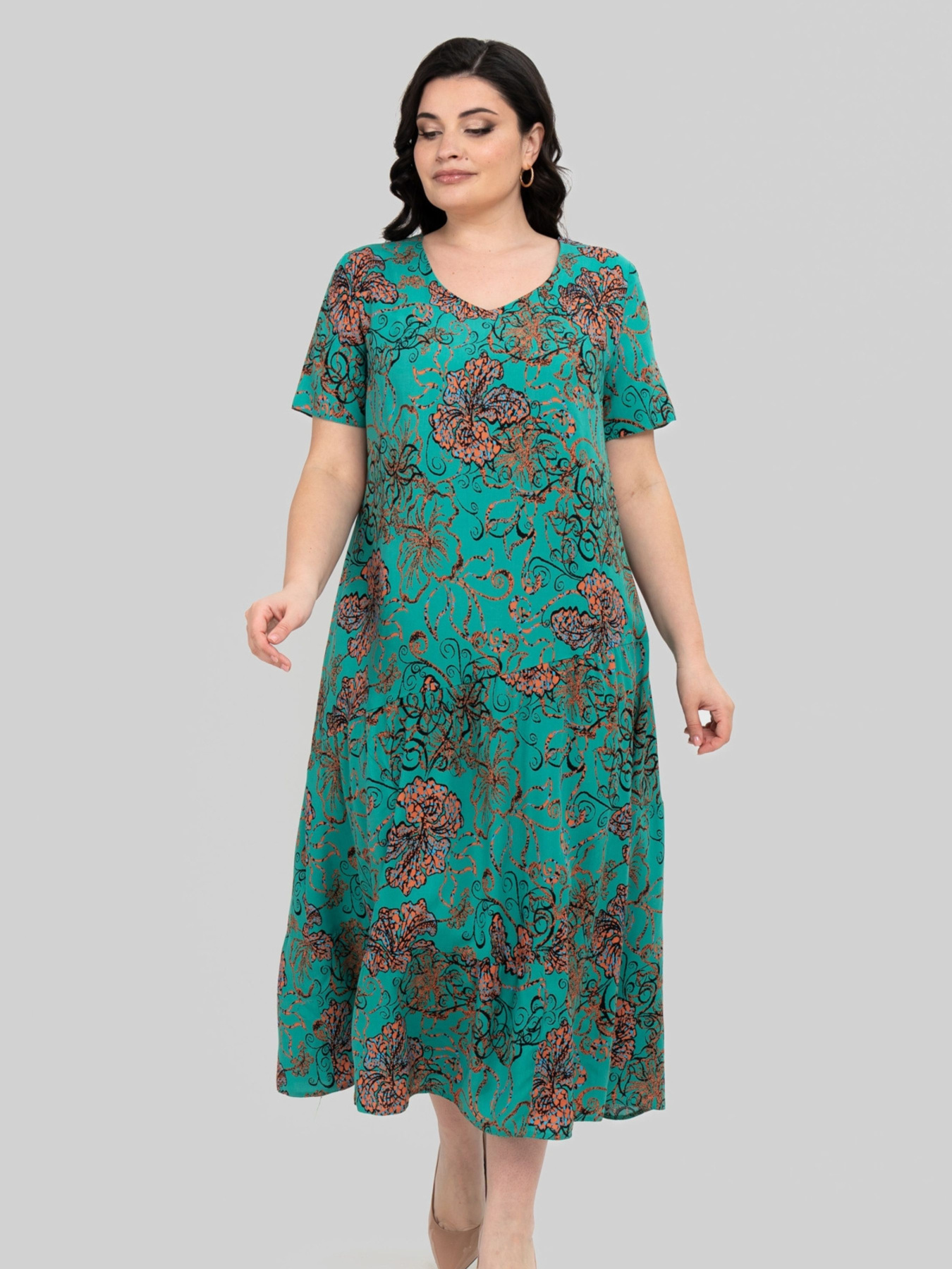 Платье миди All Posa модель ap101915p-zelenij Фото