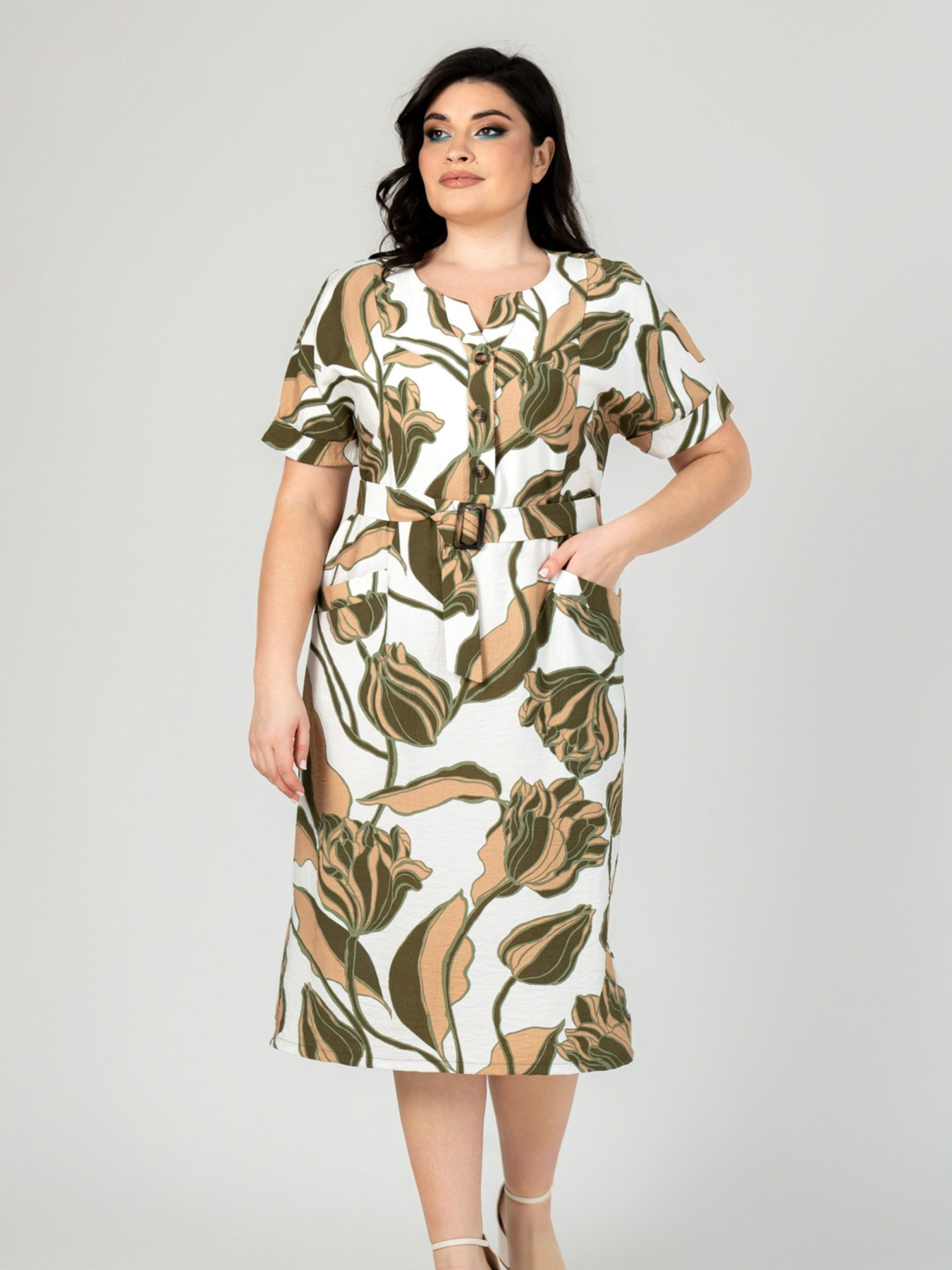 Платье миди All Posa модель ap101910p-blij-hak Фото