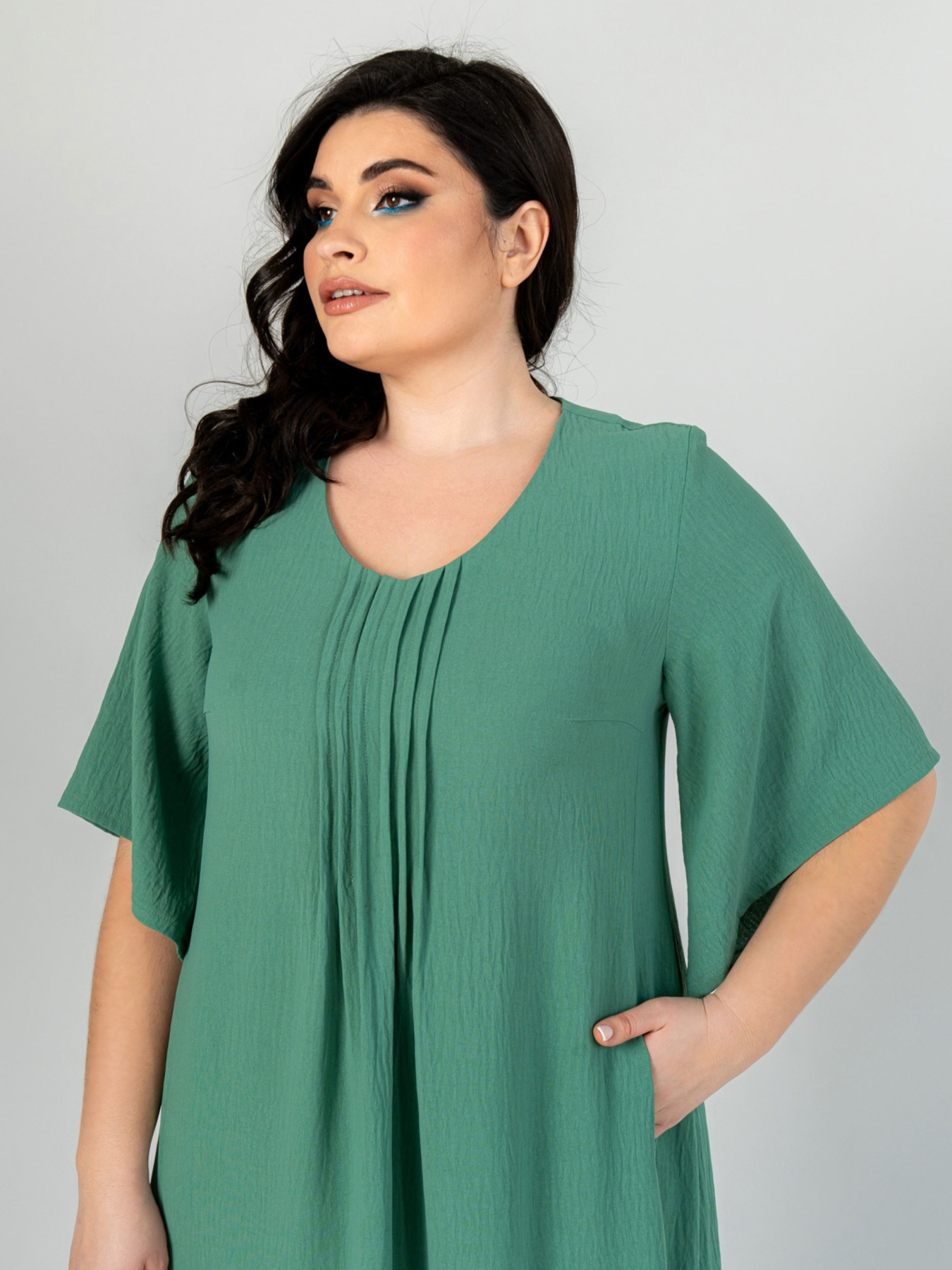 Платье миди All Posa модель ap101906p-zelenij Фото