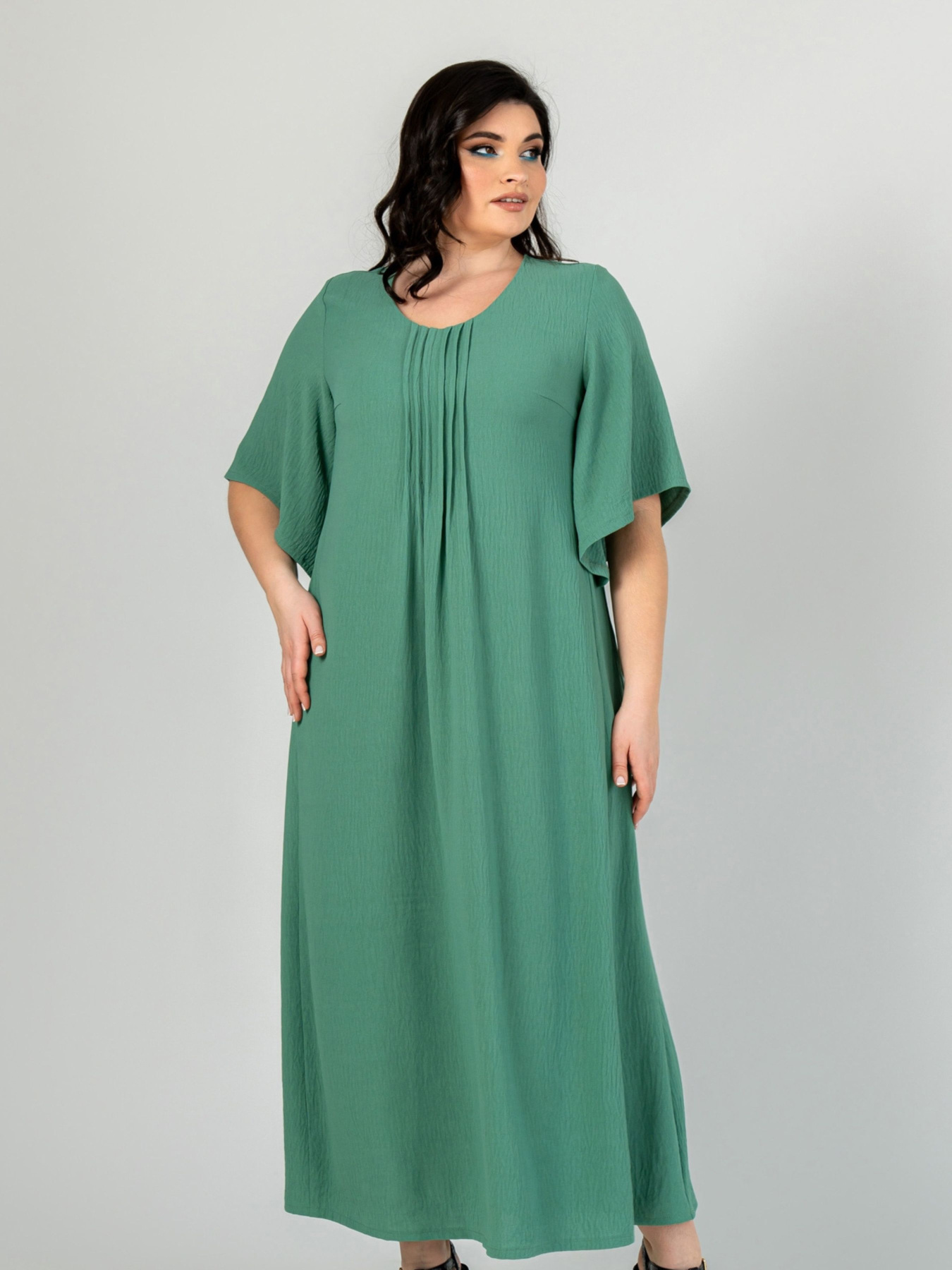 Платье миди All Posa модель ap101906p-zelenij Фото