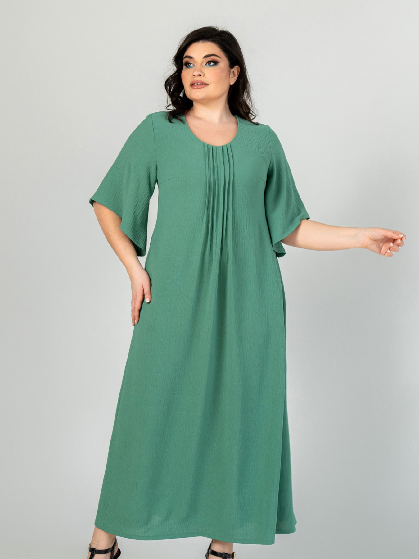 Сукня міді All Posa модель ap101906p-zelenij Фото