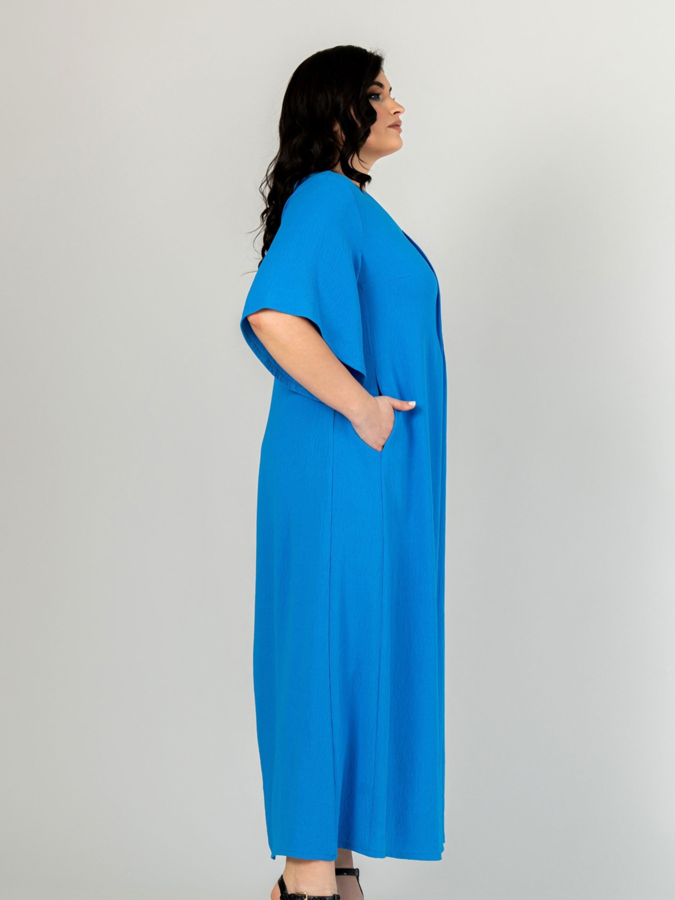 Сукня міді All Posa модель ap101906p-blakitnij Фото