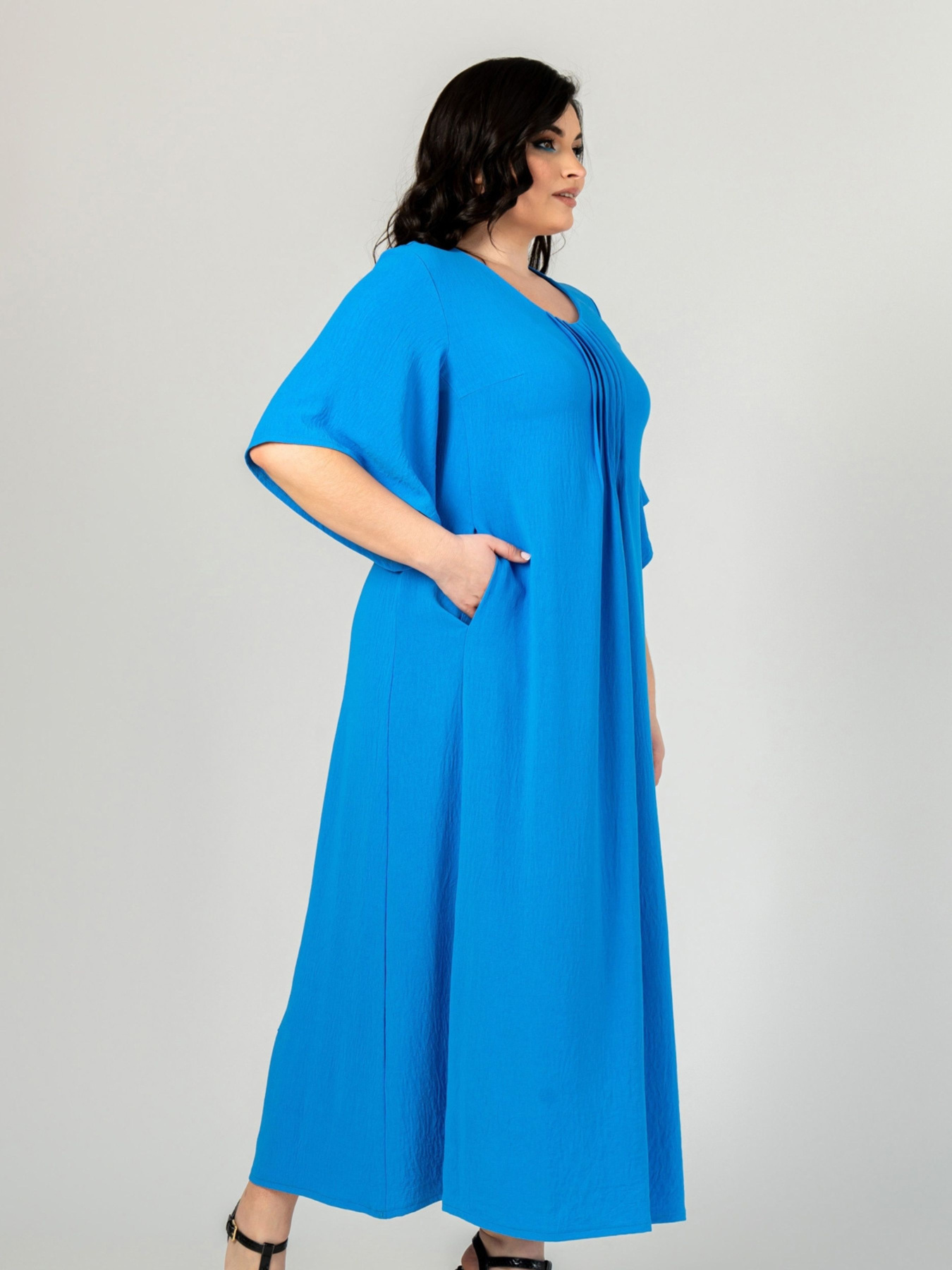 Сукня міді All Posa модель ap101906p-blakitnij Фото