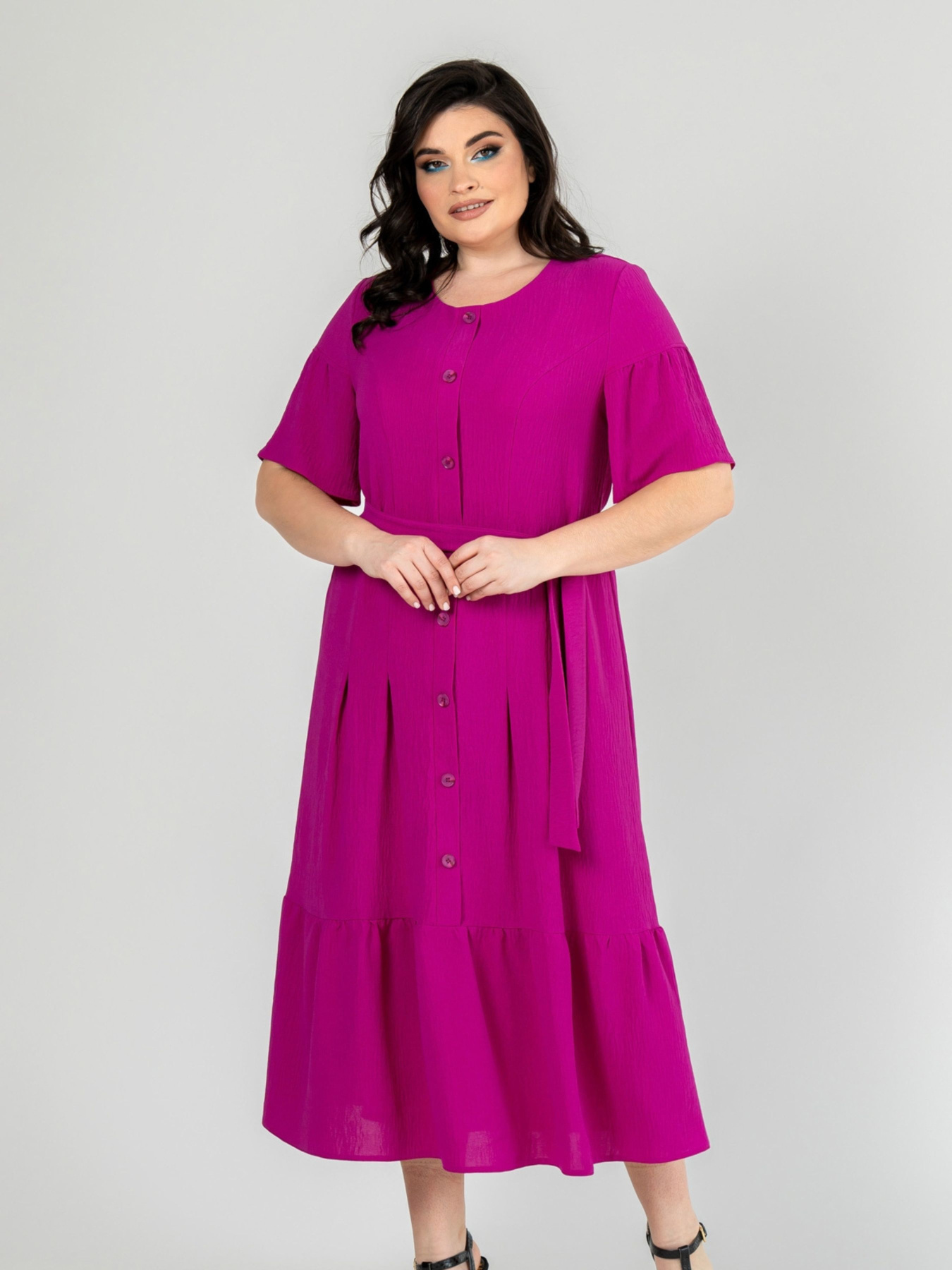 Платье миди All Posa модель ap101900p-malina Фото