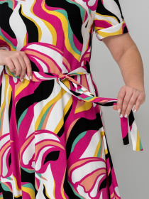 Платье миди All Posa модель ap101878p-malina Фото