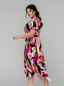 Платье миди All Posa модель ap101878p-malina Платье миди All Posa модель ap101878p-malina Фото