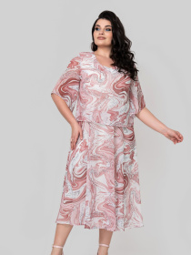 Платье миди All Posa модель ap101866p-koral Фото