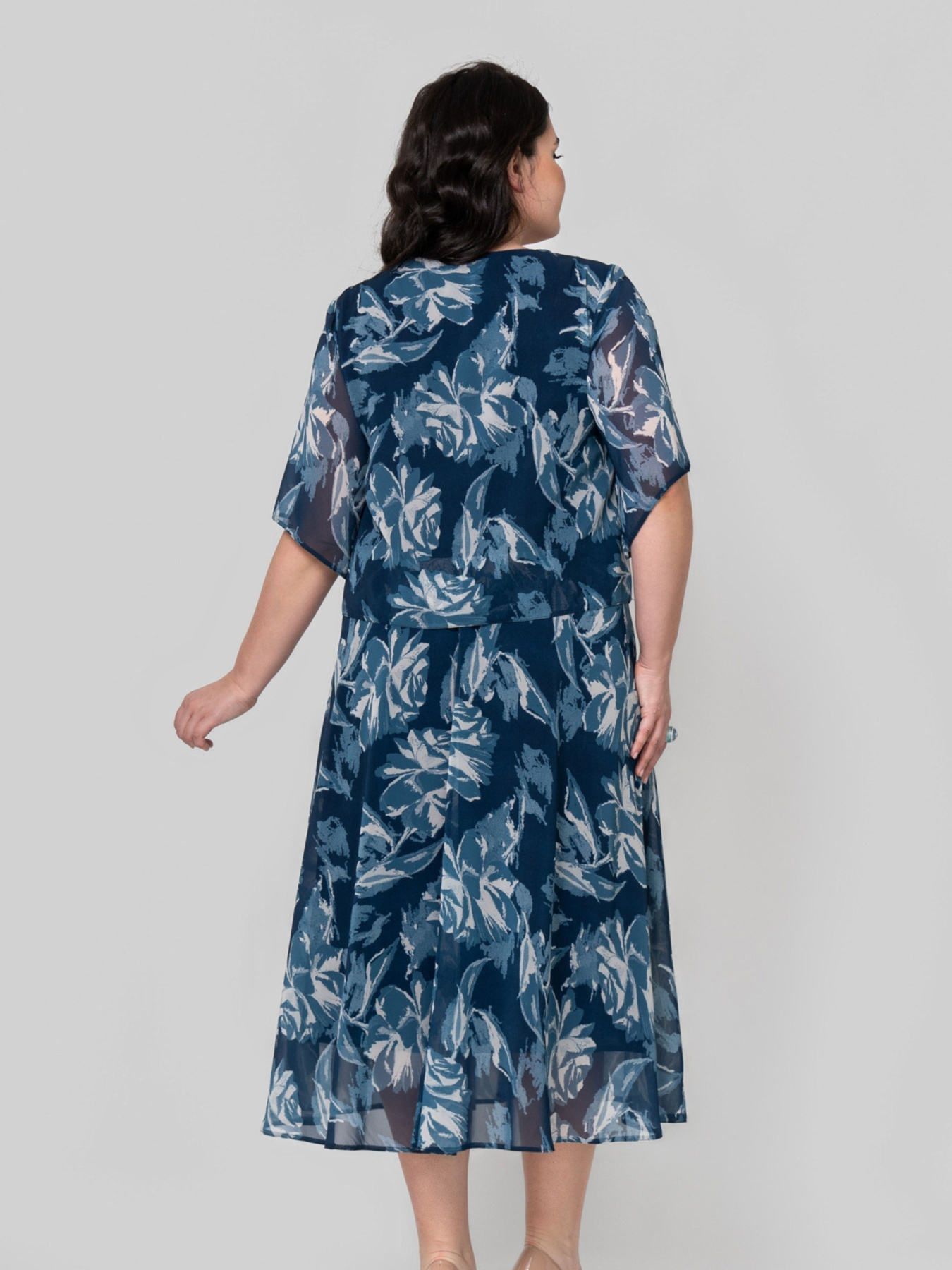 Платье миди All Posa модель ap101866p-sinj Фото