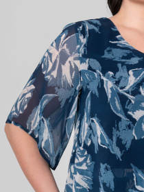 Платье миди All Posa модель ap101866p-sinj Платье миди All Posa модель ap101866p-sinj Фото