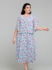 Платье миди All Posa модель ap101866p-blakitnij Фото