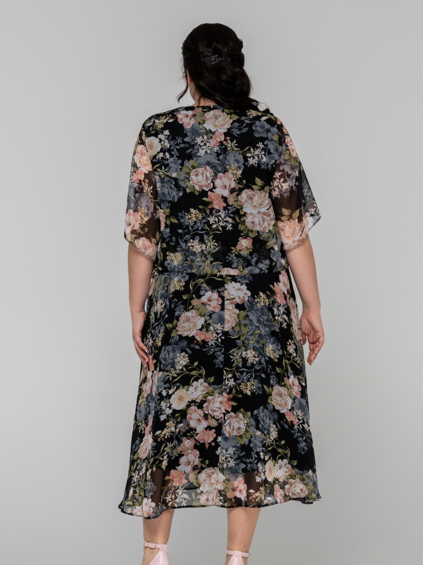 Платье миди All Posa модель ap101866p-chornij Фото