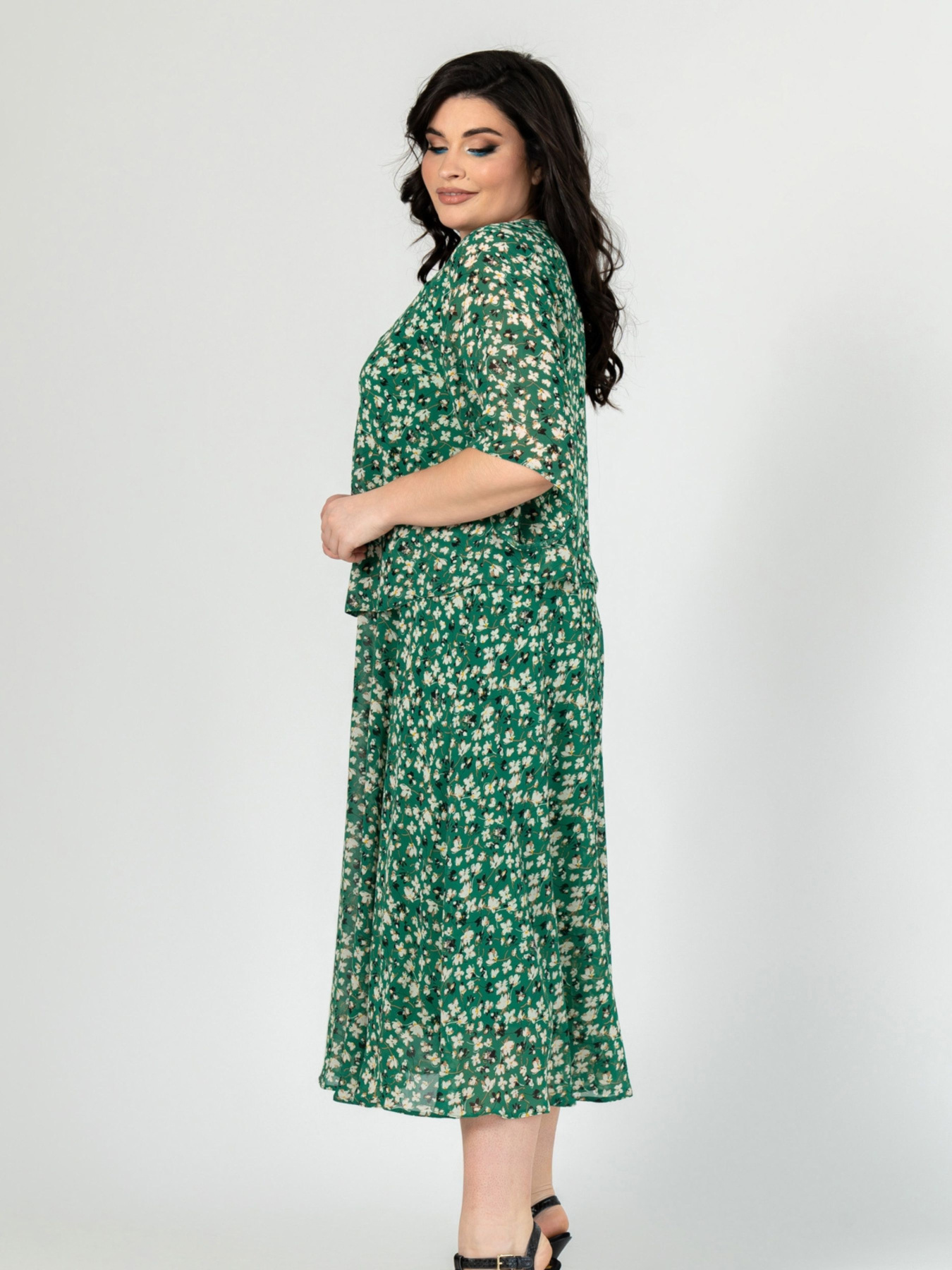 Платье миди All Posa модель ap101866p-zelenij Фото