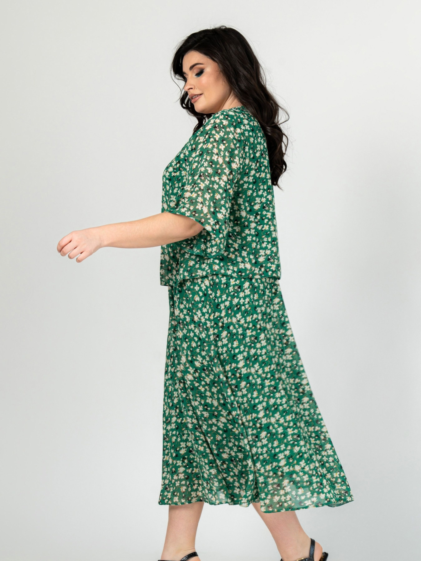 Платье миди All Posa модель ap101866p-zelenij Фото