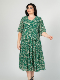 Платье миди All Posa модель ap101866p-zelenij Фото