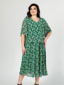 Платье миди All Posa модель ap101866p-zelenij Фото