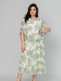 Платье миди All Posa модель ap101866p-olivka Фото