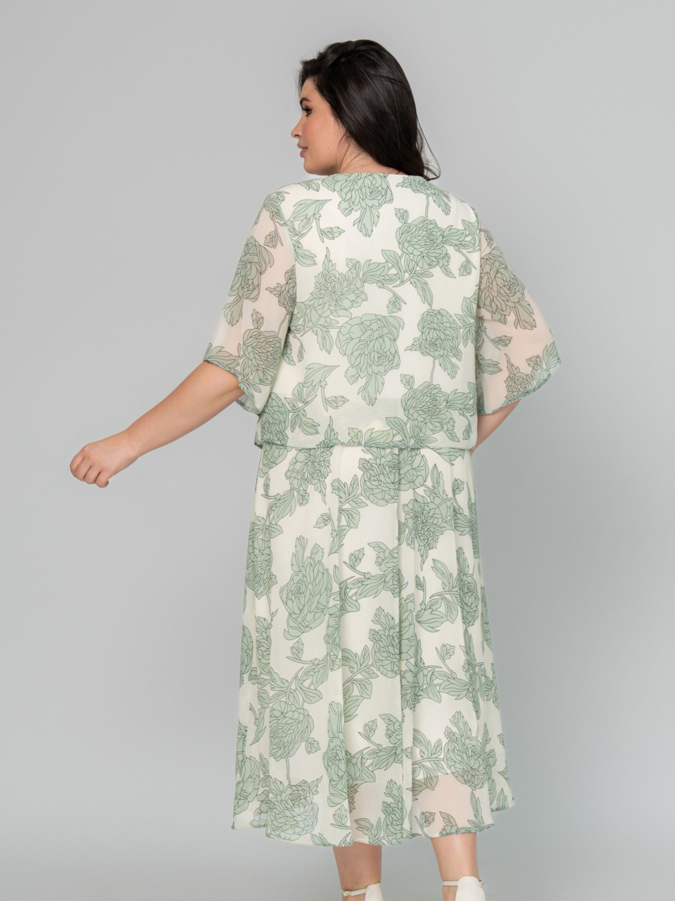 Платье миди All Posa модель ap101866p-olivka Фото