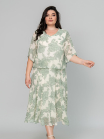 Платье миди All Posa модель ap101866p-olivka Платье миди All Posa модель ap101866p-olivka Фото