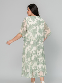 Платье миди All Posa модель ap101866p-olivka Платье миди All Posa модель ap101866p-olivka Фото