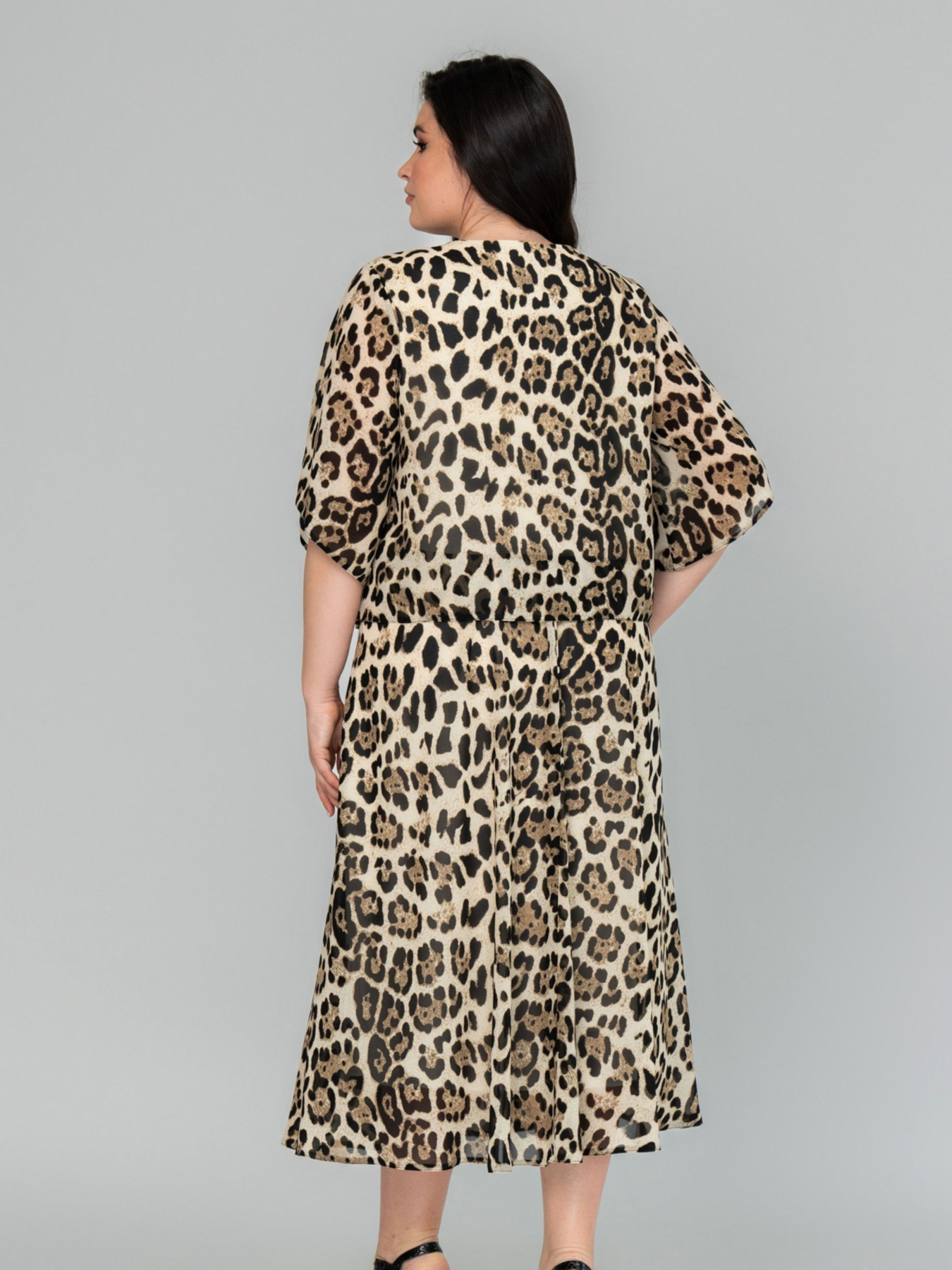 Платье миди All Posa модель ap101866p-leopard Фото