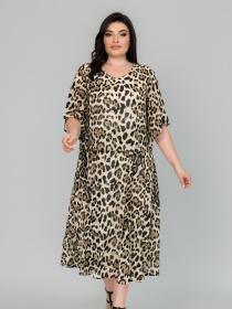 Платье миди All Posa модель ap101866p-leopard Фото