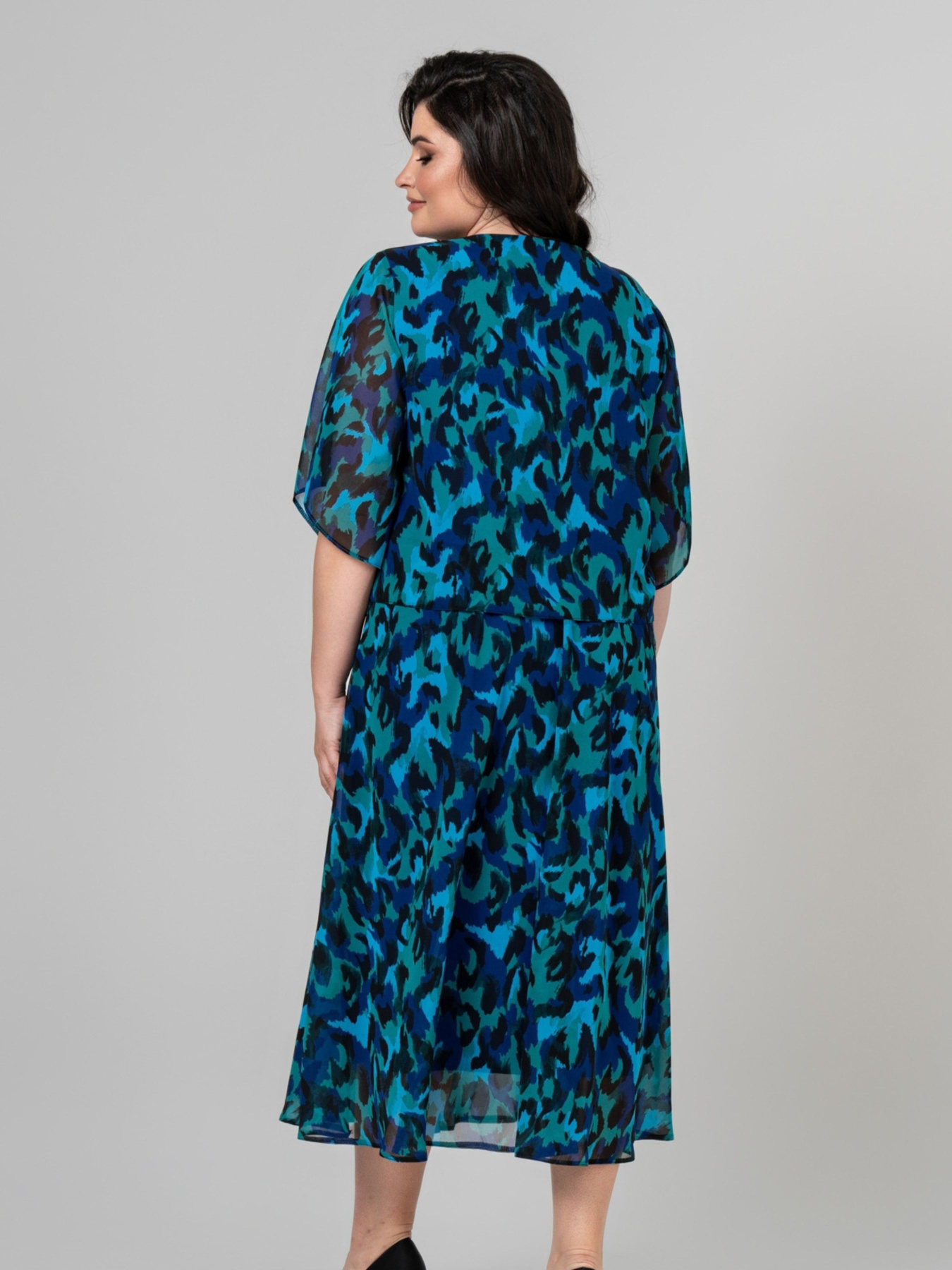 Платье миди All Posa модель ap101866p-bryuzovo-sinj Фото