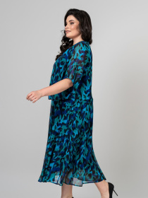 Платье миди All Posa модель ap101866p-bryuzovo-sinj Фото