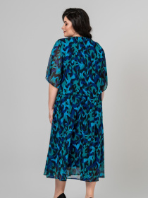 Платье миди All Posa модель ap101866p-bryuzovo-sinj Фото