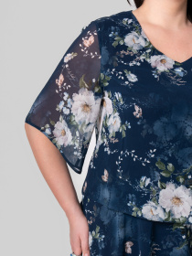 Платье миди All Posa модель ap101866p-temno-sinj Фото